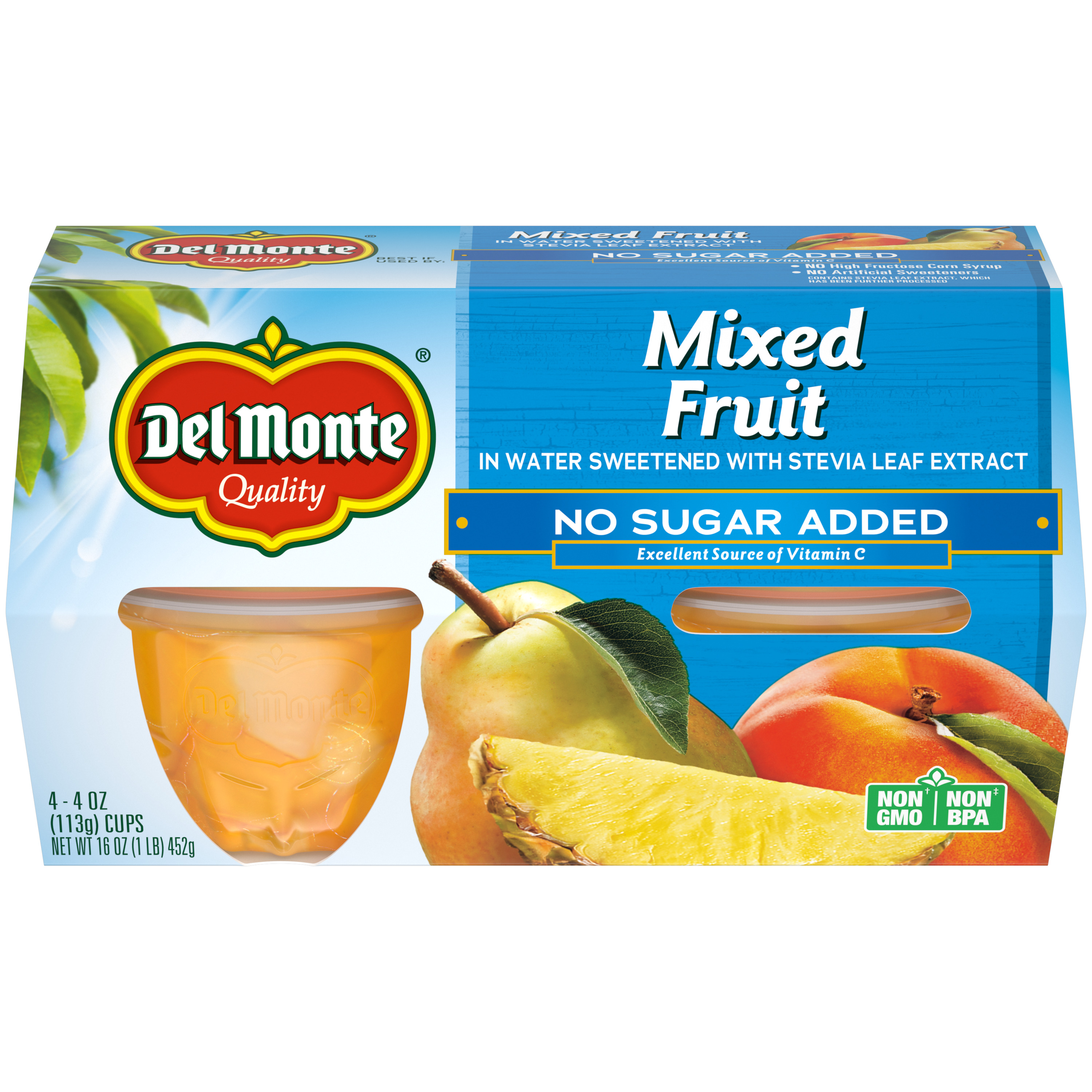 Mixed Fruit No Sugar Added Fruit Cup Snacks - Del Monte®